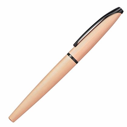 Ручка перьевая M "ATX Brushed Rose Gold" метал., подарочн. упак., розовое золото/черный, патрон черный 2 шт.