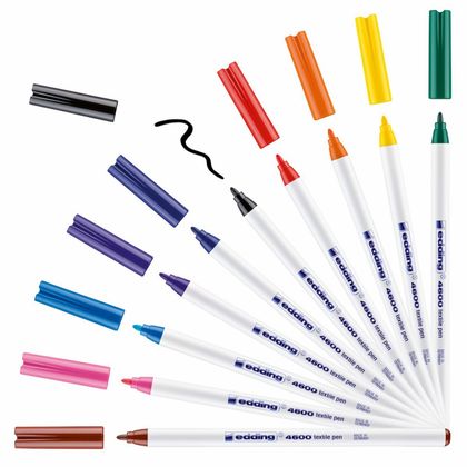 Набор маркеров для текстиля "E-4600 Basic" 10 шт., ассорти