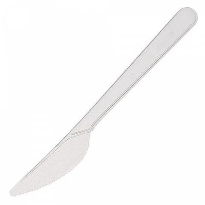 Пластиковый нож одноразовый 16,5 см, 100 шт./упак., Кристалл премиум, прозрачный