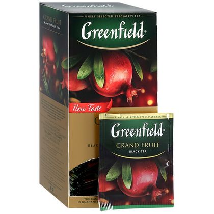 Чай "Greenfield" 25 пак*1,5 гр., черный, гибискус, розмарин и кожура плодов граната, Grand Fruit