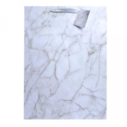 Пакет бумажный подарочный 26,4*32,4*13,7 см Мрамор ассорти