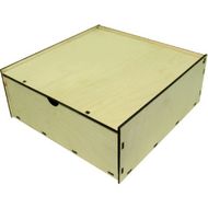 Коробка подарочная КВ1 22,5*24,5*10 см, дерев., св-коричневый
