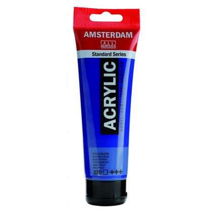 Краски акриловые "Amsterdam" 570 синий ФЦ, 120 мл., туба