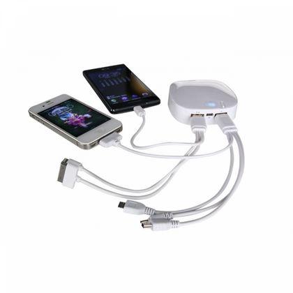 Зарядное устройство (аккумулятор) Power Bank "Bright" 6000, карт. упак., белый
