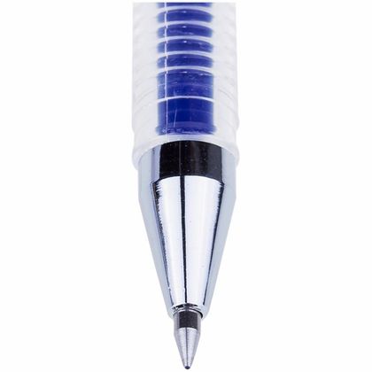 Ручка гелевая "Hi-Jell Color", 0,5 мм., прозр., стерж. красный