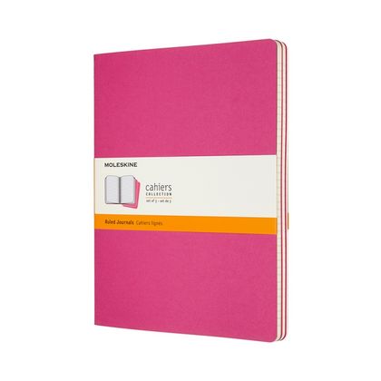 Блокнот А4 190*250 мм, 60 л., лин. "Cahier Journal Xlarge" интегральн. обл. карт., 3 шт., розовый неон