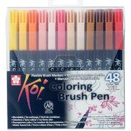 Маркер акварельный "Koi Color Brush" набор, 48 цв.