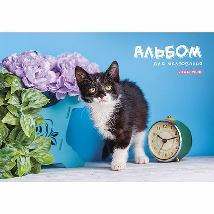 Альбом д/рисования A4 20 л. "Cute", на склейке, ассорти