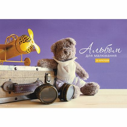 Альбом д/рисования A4 20 л. "Cute", на склейке, ассорти