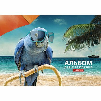 Альбом д/рисования A4 20 л. "Cute", на склейке, ассорти