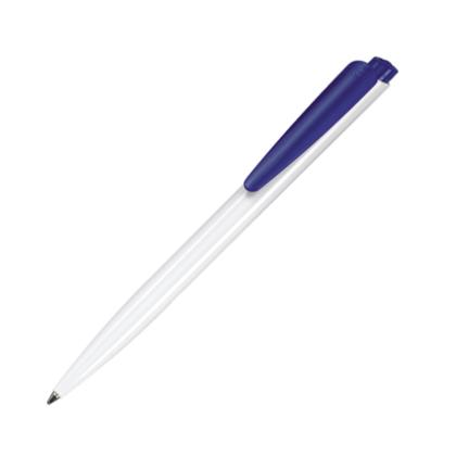 Ручка шарик/автомат "Dart Polished Basic" 1,0 мм, пласт., глянц., белый/т.-синий, стерж. синий