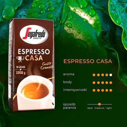 Кофе "Segafredo" в зерне, 1000 гр., пач., Espresso Casa