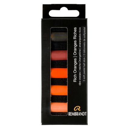 Пастель мягкая "Rembrandt Half Pastel" набор, 5 цв., насыщенные оранжевые