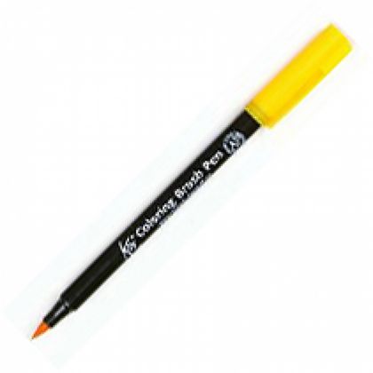 Маркер акварельный "Koi Color Brush" - т.желтый