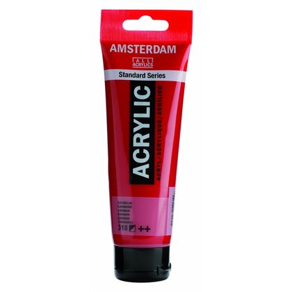 Краски акриловые "Amsterdam" 318 кармин, 120 мл., туба