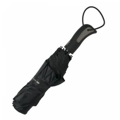 Зонт складной автомат. 94 см, ручка пласт. "Mesh Small" противошторм., черный