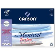 Блок-склейка бумаги для акварели "Montval" 270г/м 18*25см, снежное зерно, 12л