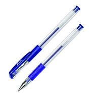 Ручка гелевая "Office" 0,5 мм, пласт., прозр., стерж. синий