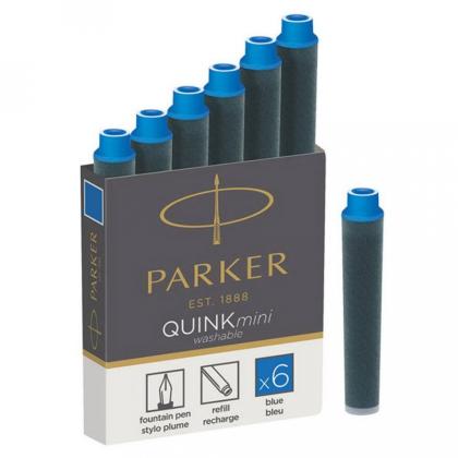Чернильный патрон мини 36 мм. "Parker" 6 шт/уп., черный