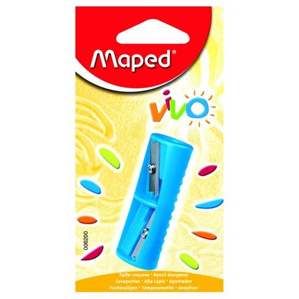 Точилка на 2 отв. "Vivo" ассорти, блистер----