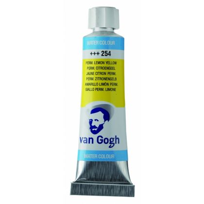 Краски акварельные "Van Gogh" 254 желтый лимонный прочный, 10 мл., туба