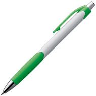 Ручка шарик/автомат "Mao" 0,5 мм, пласт., глянц., белый/зеленый, стерж. синий