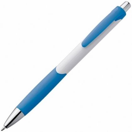 Ручка шарик/автомат "Mao" 0,5 мм, пласт., глянц., белый/красный, стерж. синий