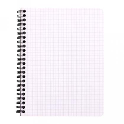 Блокнот А5+ 160*210 мм, 80 л., в клетку "Rhodia" спираль сбоку, черный
