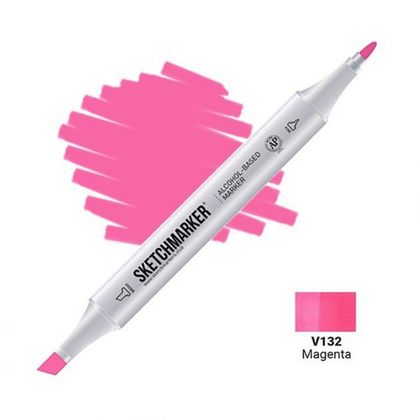 Маркер перм., худ. "Sketchmarker" двусторонний, V132, пурпурный