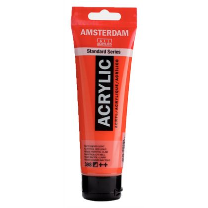 Краски акриловые "Amsterdam" 398 красный нафтоловый светлый, 120 мл., туба