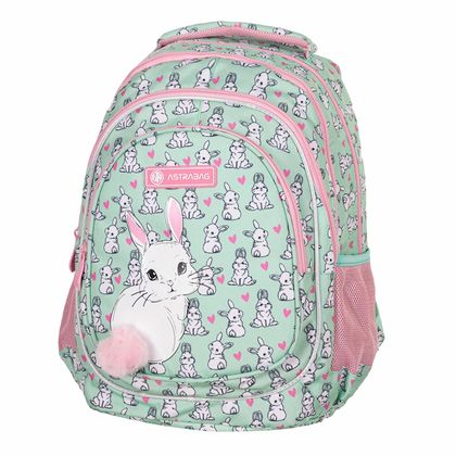 Рюкзак молодежный "Lovely bunny" полиэстер., уплот. спинка, мятный