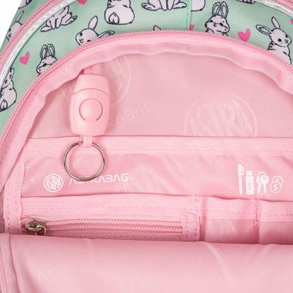 Рюкзак молодежный "Lovely bunny" полиэстер., уплот. спинка, мятный