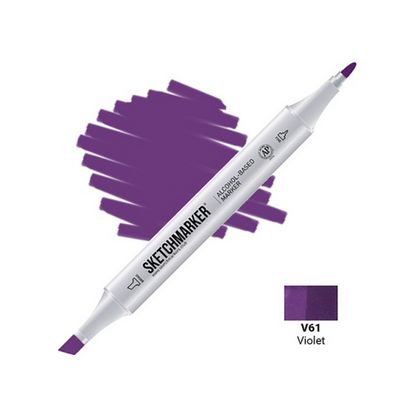 Маркер перм., худ. "Sketchmarker" двусторонний, V61, фиолетовый