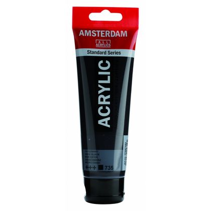 Краски акриловые "Amsterdam" 735 оксид черный, 120 мл., туба