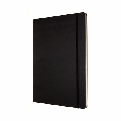 Блокнот А4 210*297 мм, 96 л., тонир., в клетку "Classic" тверд. обл. полипропилен., на резинке, черный