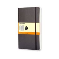 Блокнот А5 130*210 мм, 96 л., тонир., лин. "Classic Soft Large" интегральн. обл. полиуретан., на резинке, черный