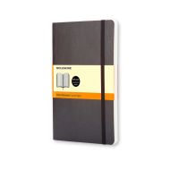 Блокнот А5 130*210 мм, 96 л., тонир., лин. "Classic Soft Large" интегральн. обл. полиуретан., на резинке, черный