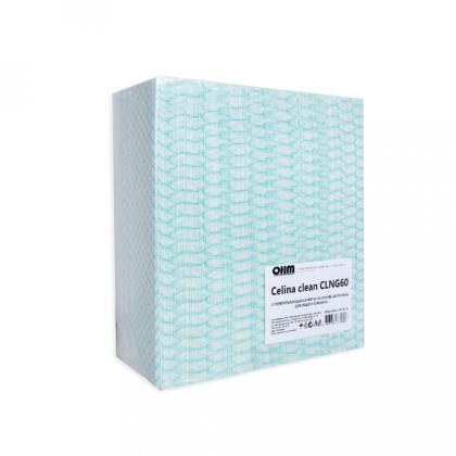 Салфетка из целлюлозы Celina clean fish print, 60г/м2, 24,5*42см, голубой, 150шт/упак