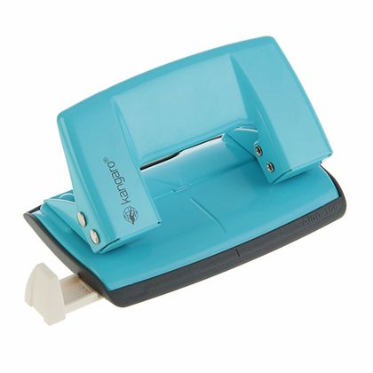 Дырокол 10 л. "Aion-10G Turquoise Blue" лин., бирюзовый