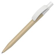 Ручка шарик/автомат "Pixel MATT CB RE" 1,0 мм, пласт. перераб., матов., песочный/белый, стерж. синий