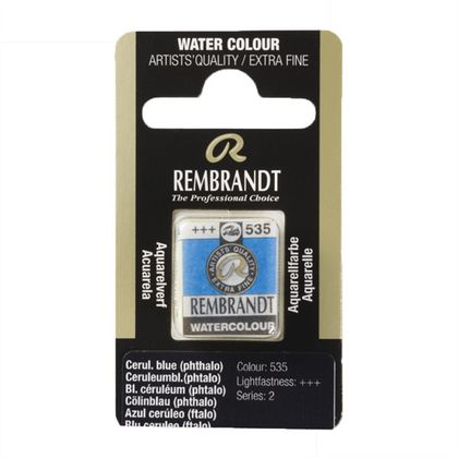 Краски акварельные "Rembrandt" 535 церулеан синий ФЦ, кювета
