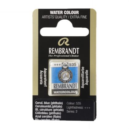 Краски акварельные "Rembrandt" 535 церулеан синий ФЦ, кювета