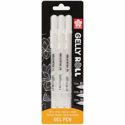 Ручка гелевая "Gelly Basic" белый 0.4мм, 2 шт. блист.