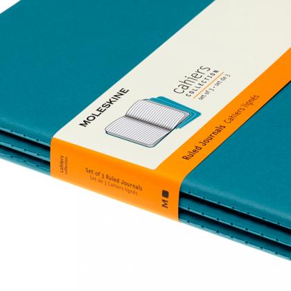Блокнот А4- 190*250 мм, 60 л., лин. "Cahier Journal Xlarge" интегральн. обл. карт., 3 шт., голубой
