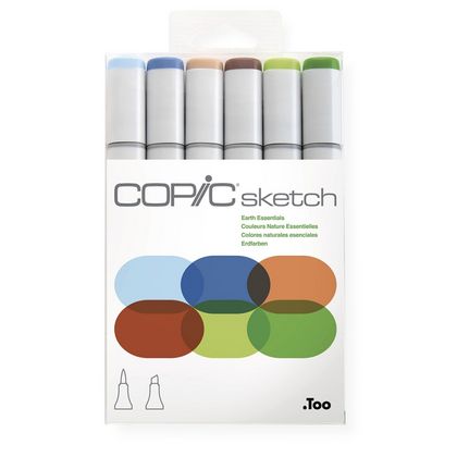 Маркер перм., худ. "Copic Sketch" набор 6 цв., земляные оттенки