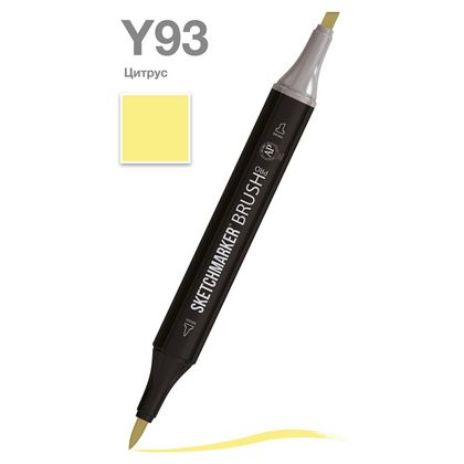 Маркер перм., худ. "Sketchmarker Brush" двусторонний, Y93, цитрус