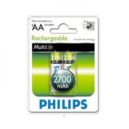 бат_аккум. Ni-Mh  1,2V  (AA) 2700мА/ч (2 шт.) Philips