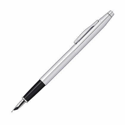 Ручка перьевая M "Classic Century Chrome" метал., подарочн. упак., серебристый, патрон черный 2 шт.
