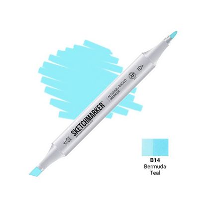 Маркер перм., худ. "Sketchmarker" двусторонний, B14, бирюзовый бермудский