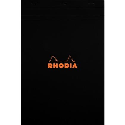 Блокнот А5 148*210 мм, 80 л., в клетку "Rhodia" скоба сверху, обл. карт., оранжевый